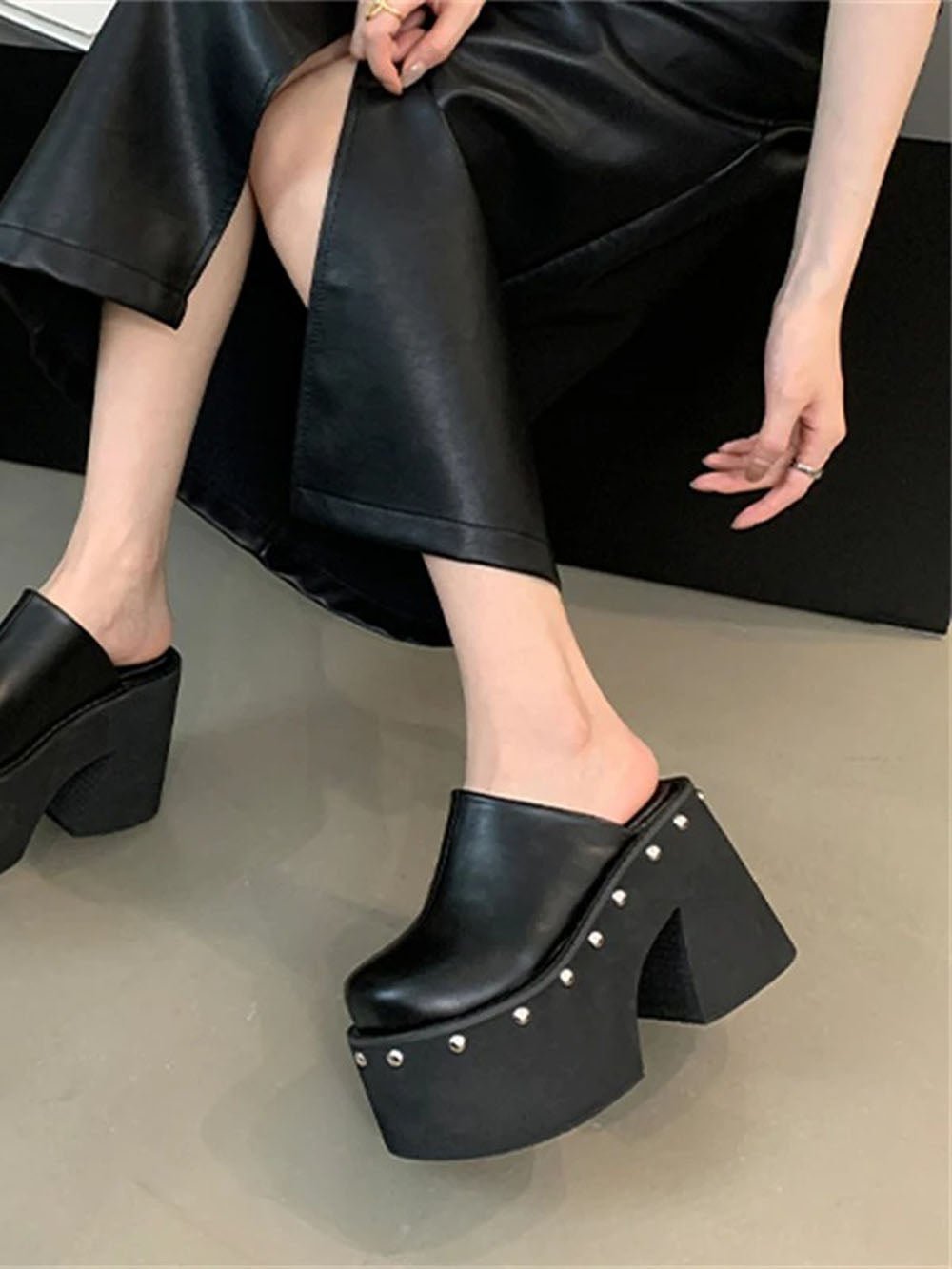 Adalyn Thick High Heel Shoe - Fashion Pov