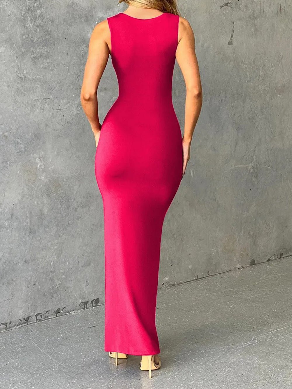 Alicia Sleeveless Bodycon Maxi Dress - Fashion Pov