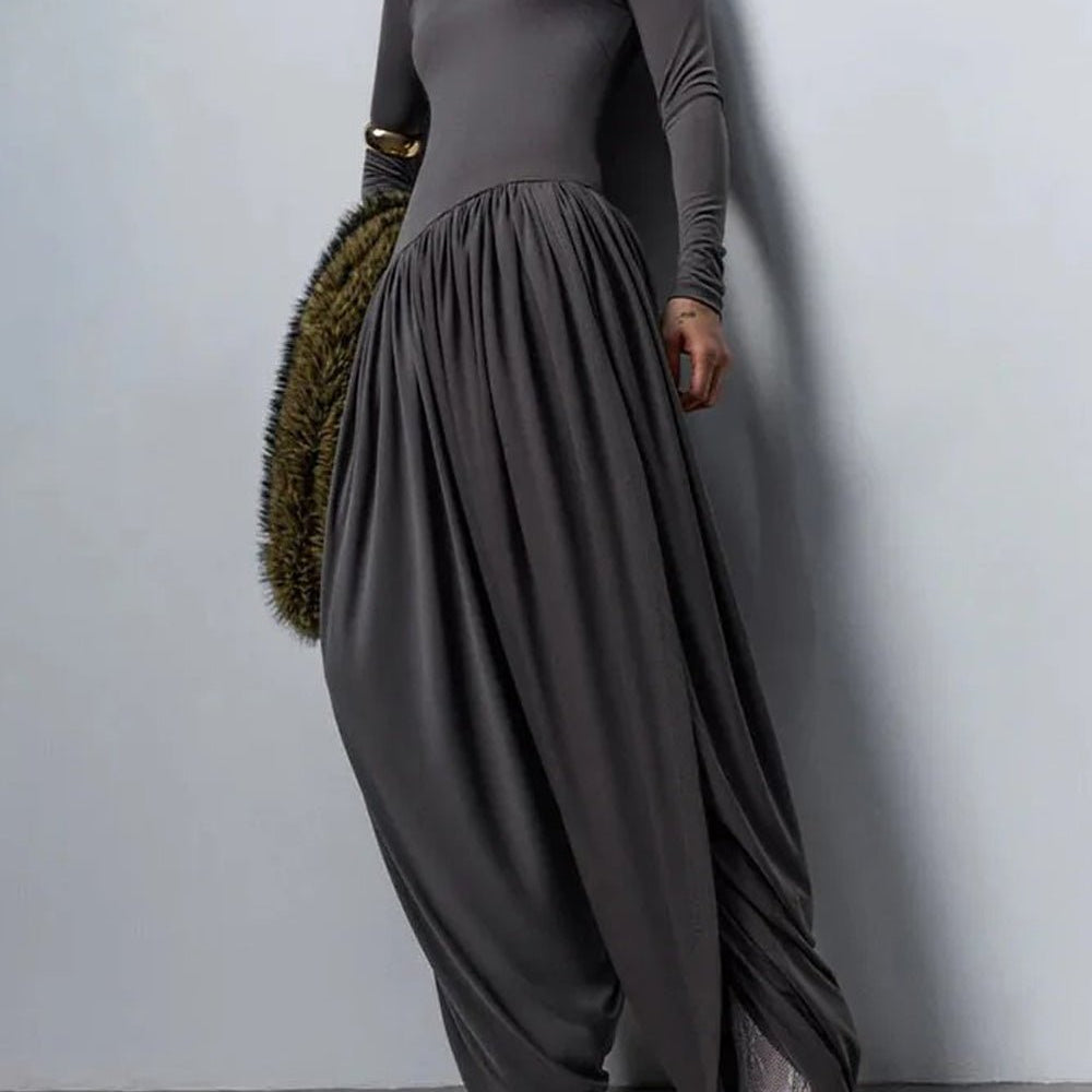 Alina Draped Turtleneck Jumpsuit - Fashion Pov