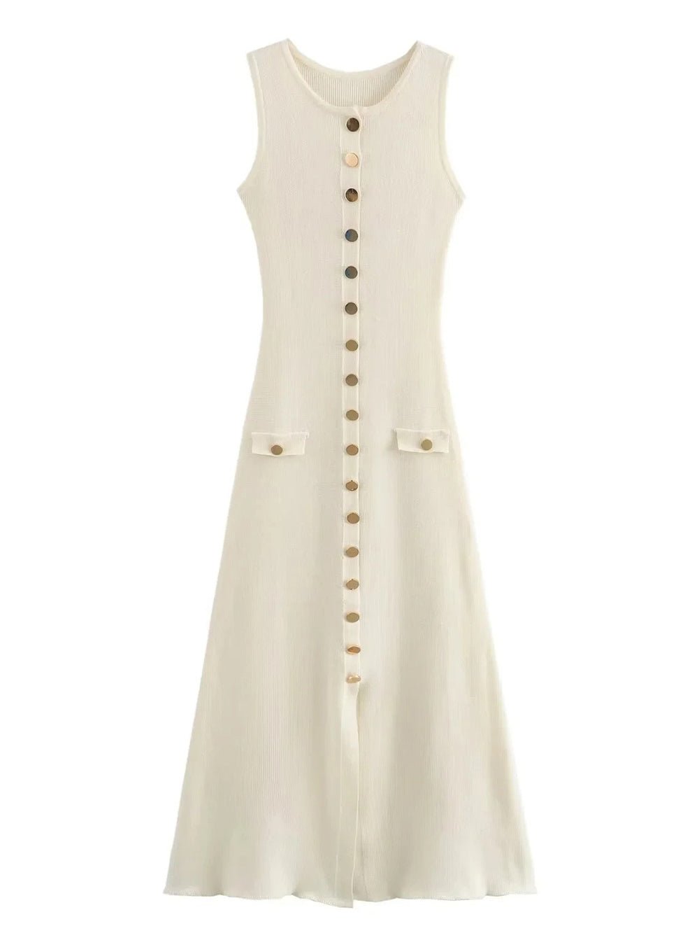 Angela Sleeveless Midi Dress - Fashion Pov