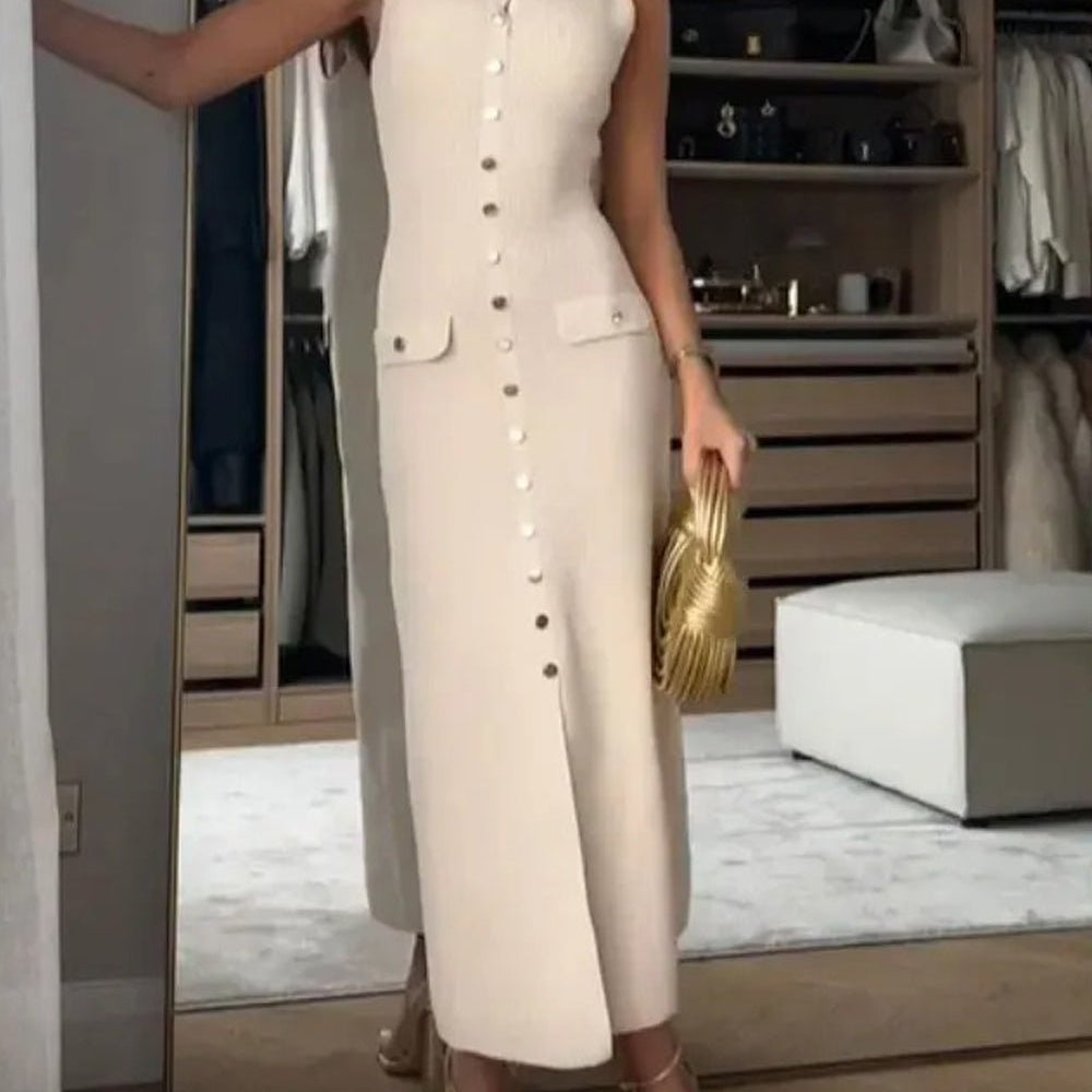 Angela Sleeveless Midi Dress - Fashion Pov