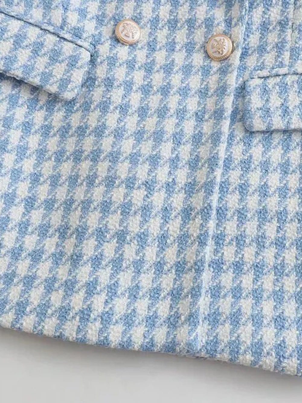 Aria Double Breasted Tweed Blazer - Fashion Pov