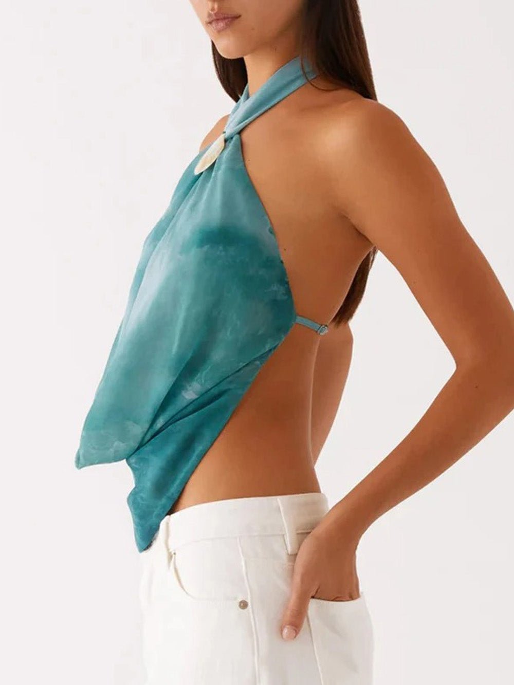 Aria Halter Cutout Crop Top - Fashion Pov