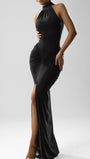 Ariana Halter Ruched Maxi Dress - Fashion Pov