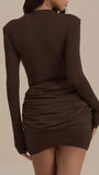 Ariana Long - Sleeve Ruched Mini Dress - Fashion Pov