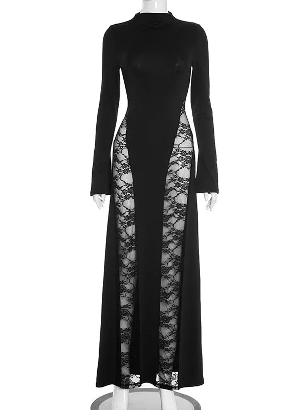 Ariana Sheer Lace Maxi Dress - Fashion Pov