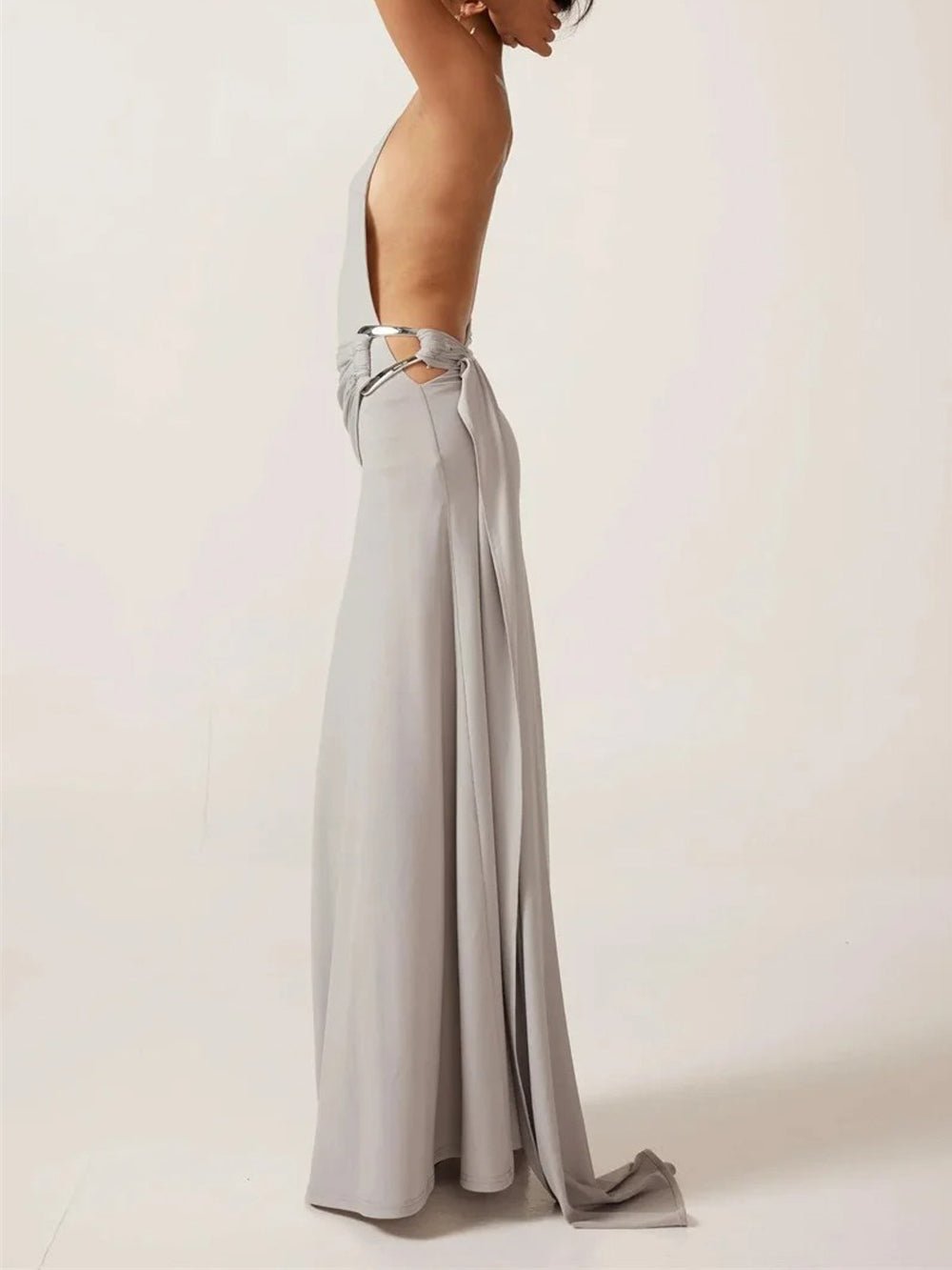 Athena One Shoulder Backless Maxi Dress - Fashion Pov