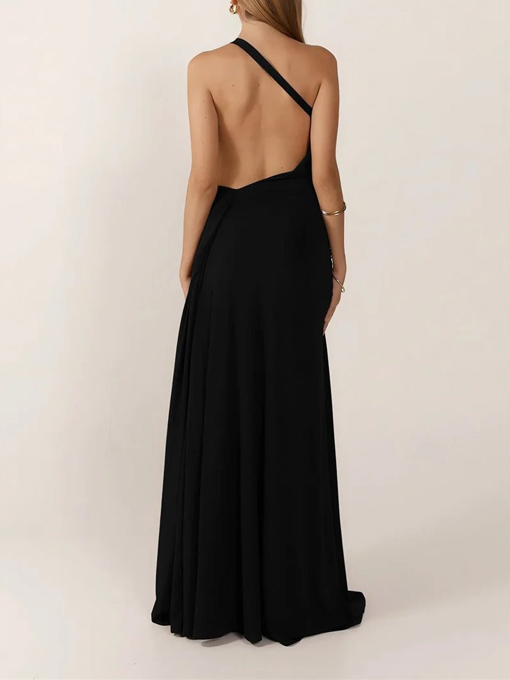 Athena One Shoulder Backless Maxi Dress - Fashion Pov