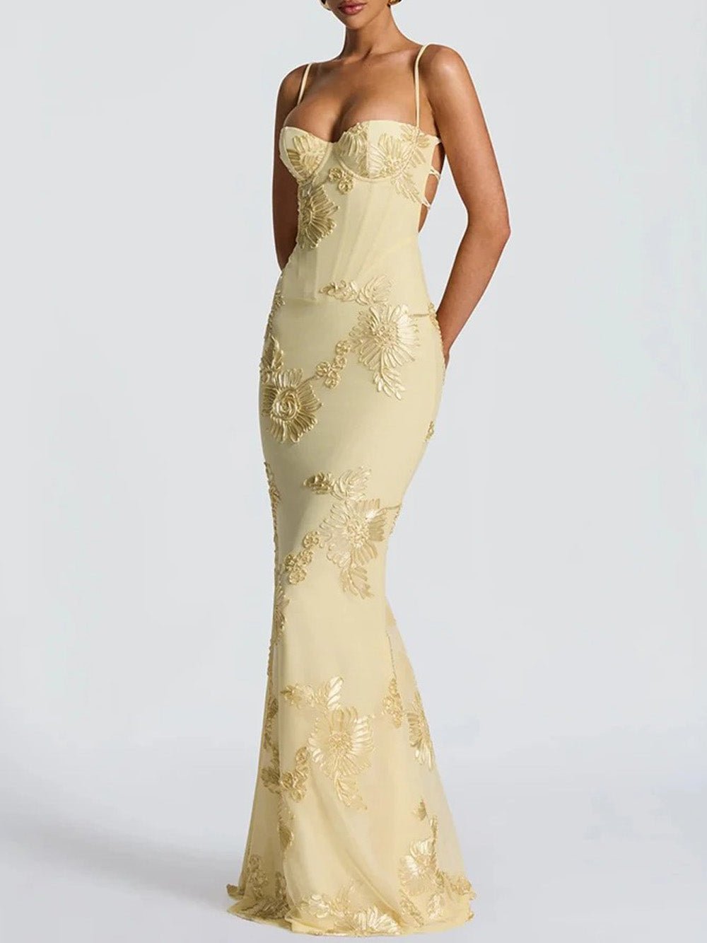 Aurelia Floral Print Maxi Dress - Fashion Pov