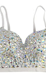 Avy Rhinestone Bustier Crop Top - Fashion Pov