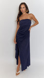 Beatrix Strapless Backless Split Maxi Dress - Fashion Pov