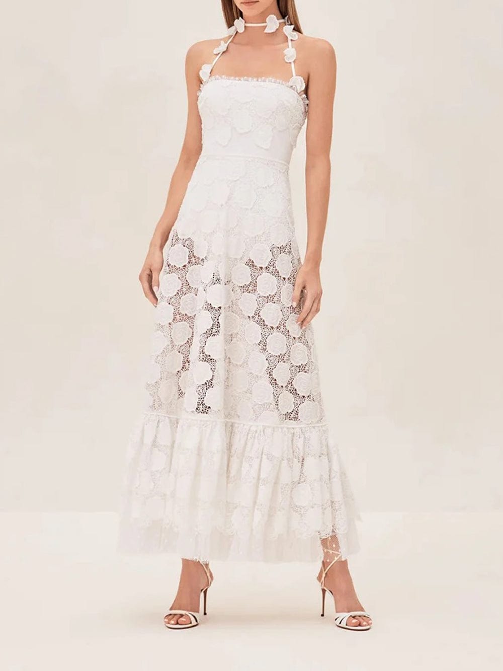 Bela Sleeveless Hollow Out Midi Dress - Fashion Pov