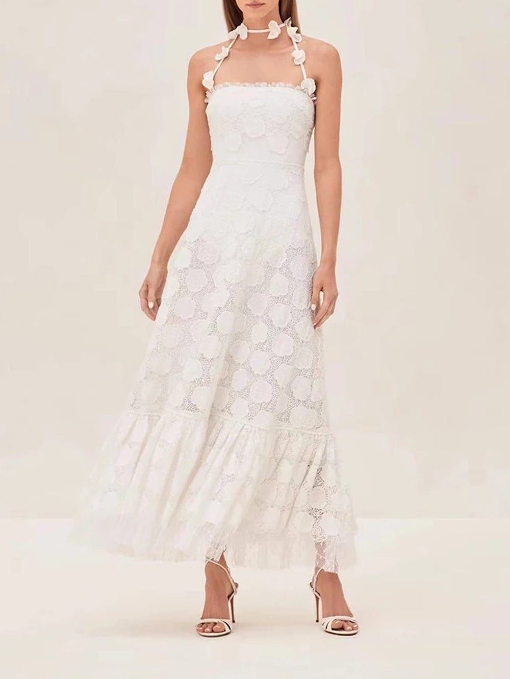 Bela Sleeveless Hollow Out Midi Dress - Fashion Pov