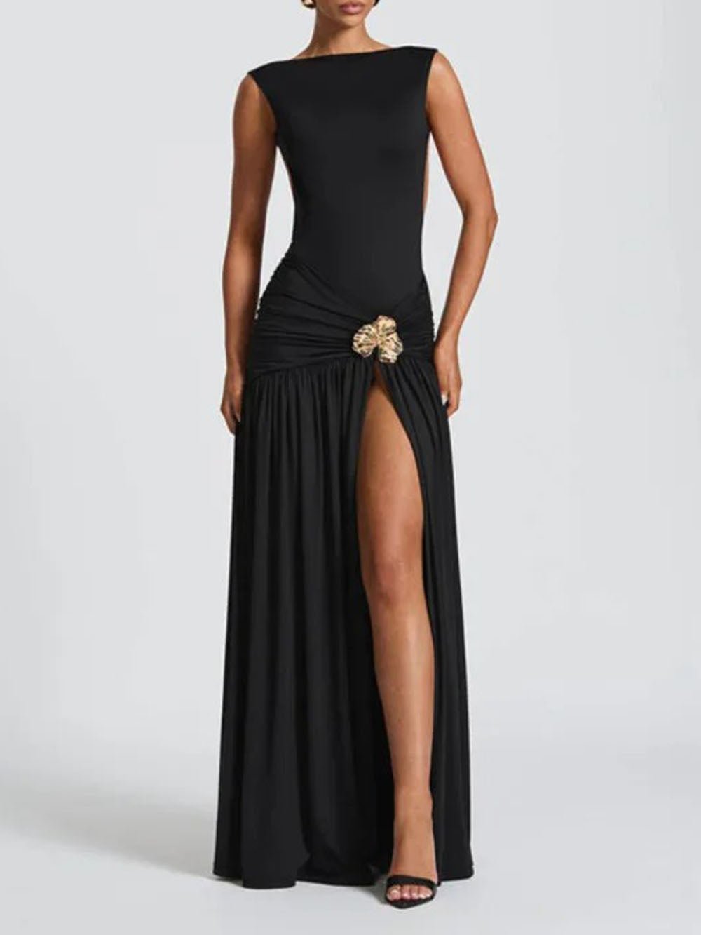 Blake Pleated Maxi Dress - Fashion Pov