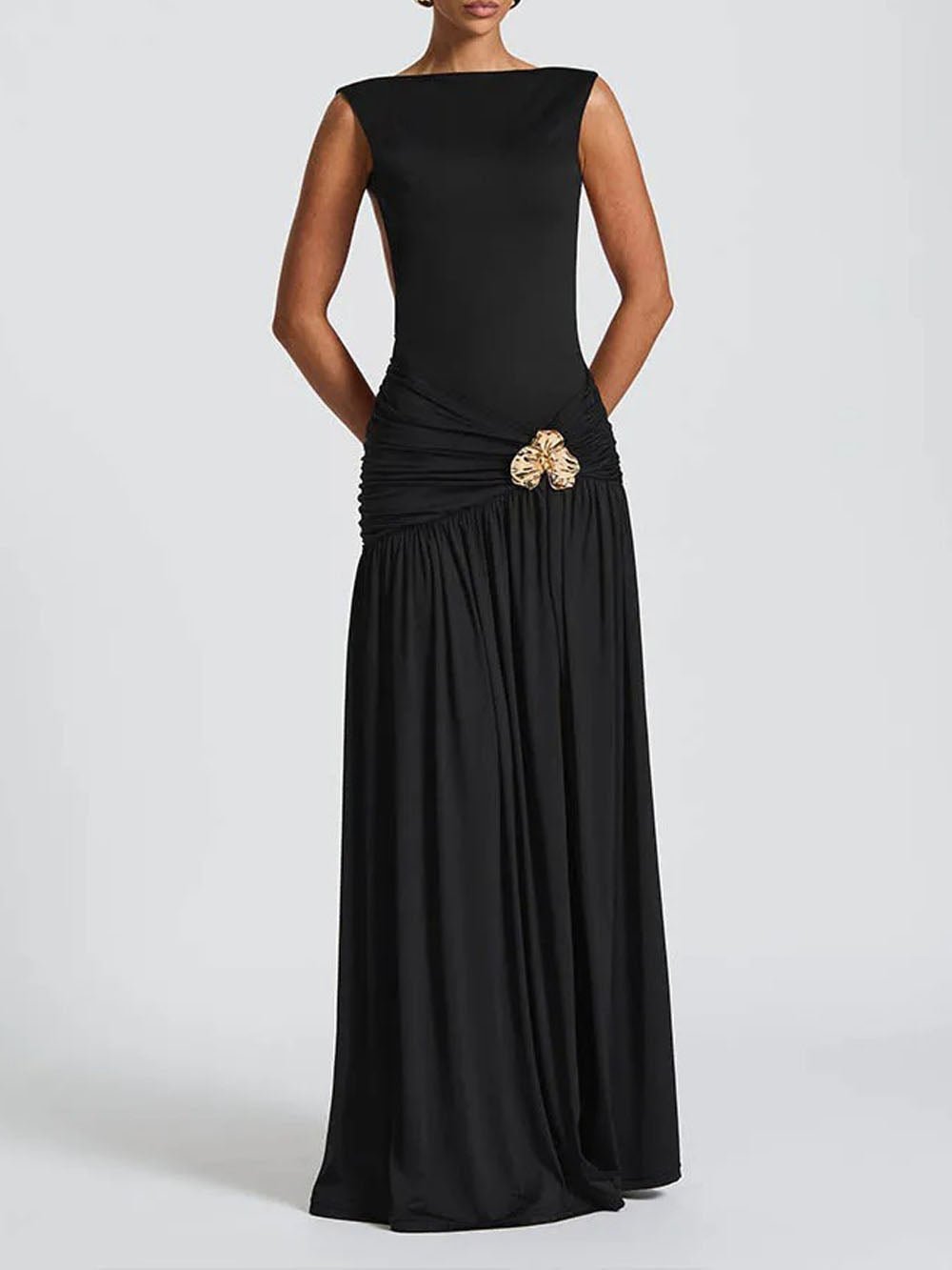 Blake Pleated Maxi Dress - Fashion Pov