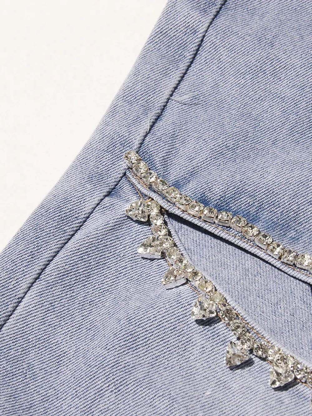 Brithany Hollow Out Diamond Denim Pant - Fashion Pov