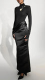 Camila Turtleneck Ruched Maxi Dress - Fashion Pov