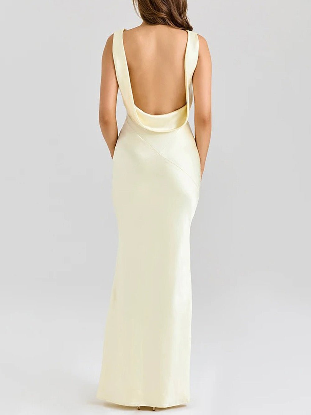 Camilla Satin Cowl Maxi Dress - Fashion Pov