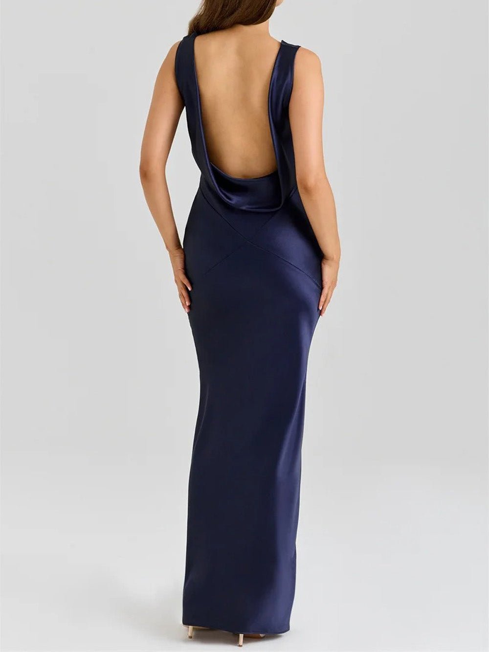 Camilla Satin Cowl Maxi Dress - Fashion Pov