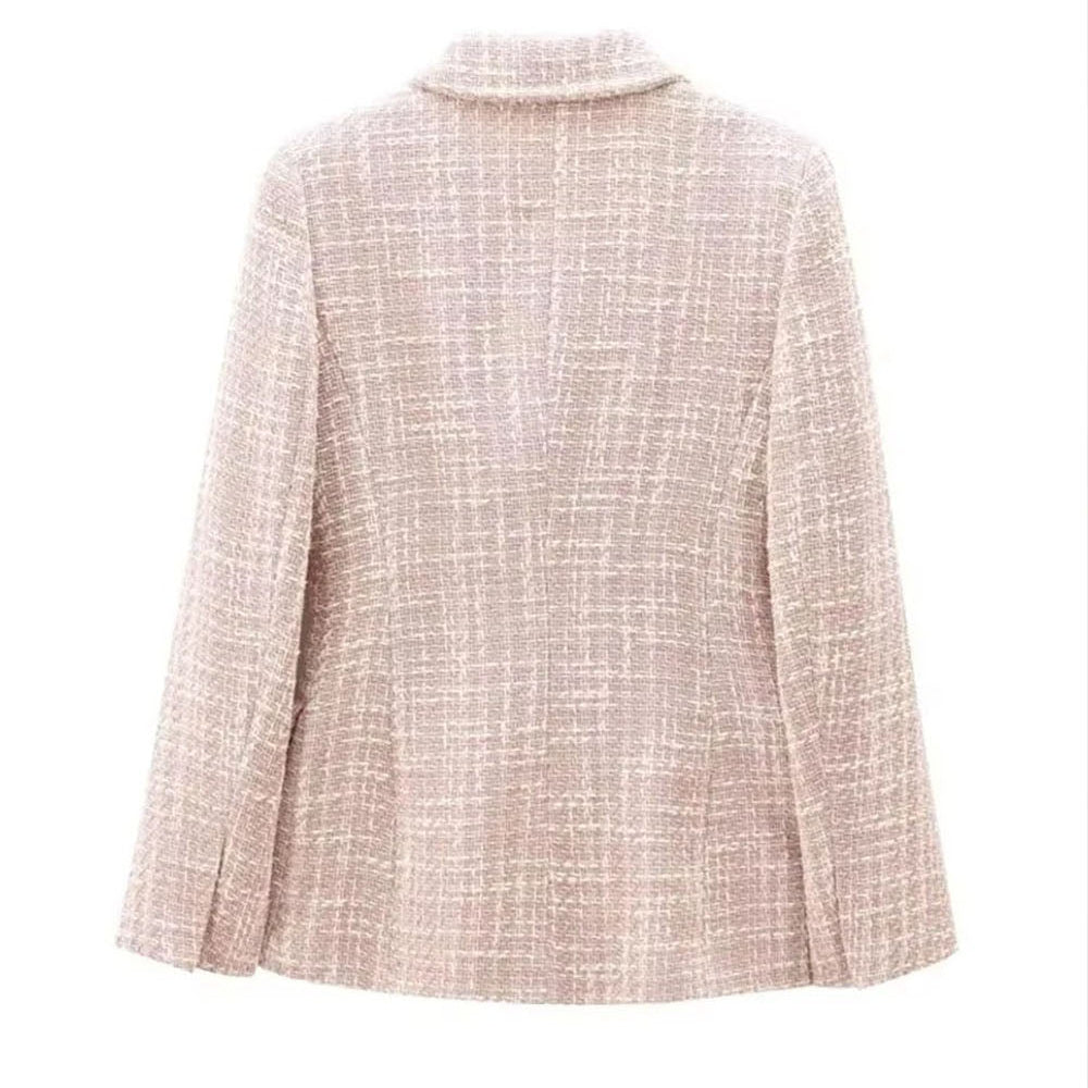 Camille Double Breasted Tweed Blazer - Fashion Pov