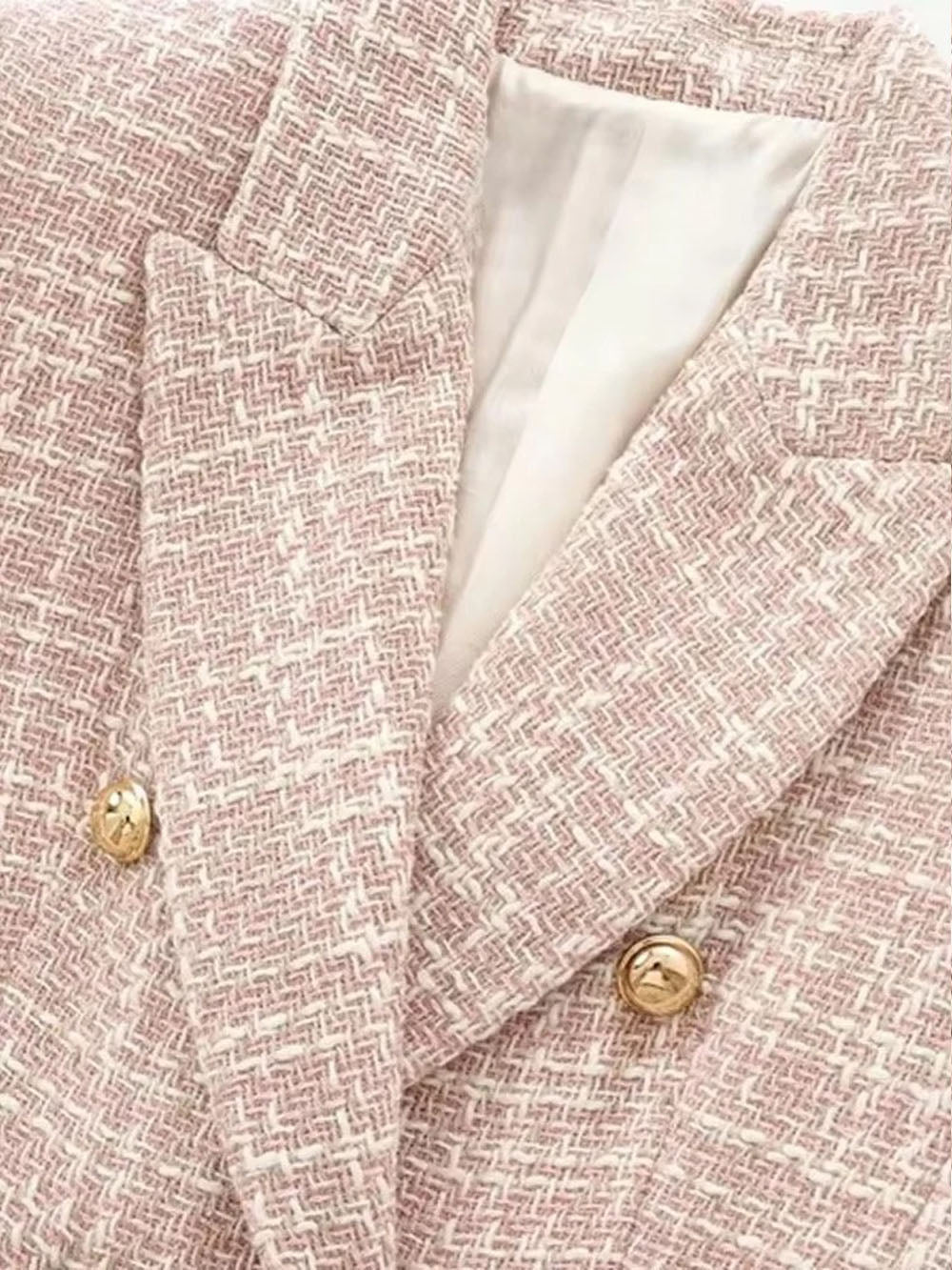 Camille Double Breasted Tweed Blazer - Fashion Pov