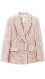 Camille Double Breasted Tweed Blazer - Fashion Pov