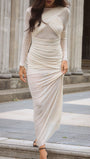 Cecilia Mesh Maxi Dress In White - Fashion Pov