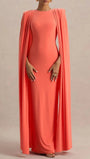 Celeste Cape Sleeve Maxi Gown - Fashion Pov