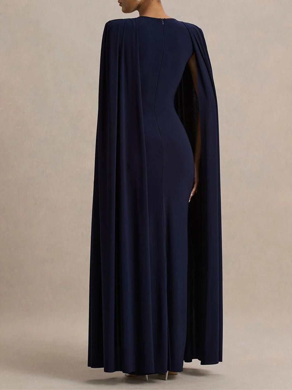 Celeste Cape Sleeve Maxi Gown - Fashion Pov