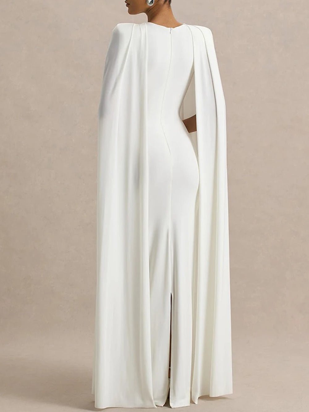 Celeste Cape Sleeve Maxi Gown - Fashion Pov