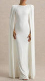 Celeste Cape Sleeve Maxi Gown - Fashion Pov