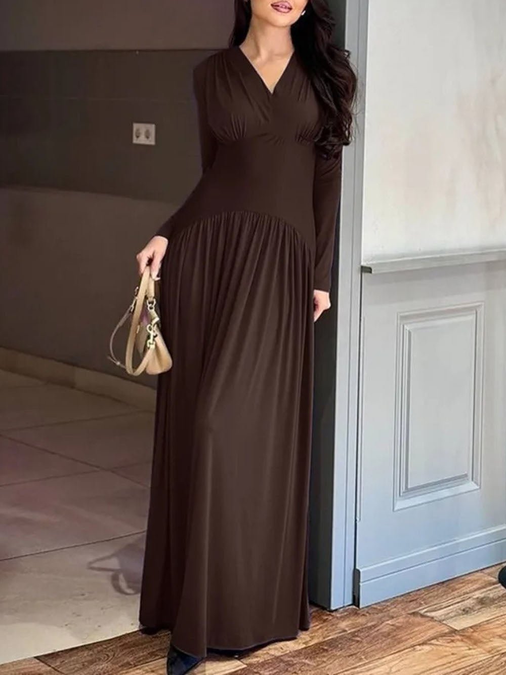Daniela Long Sleeve Maxi Dress - Fashion Pov