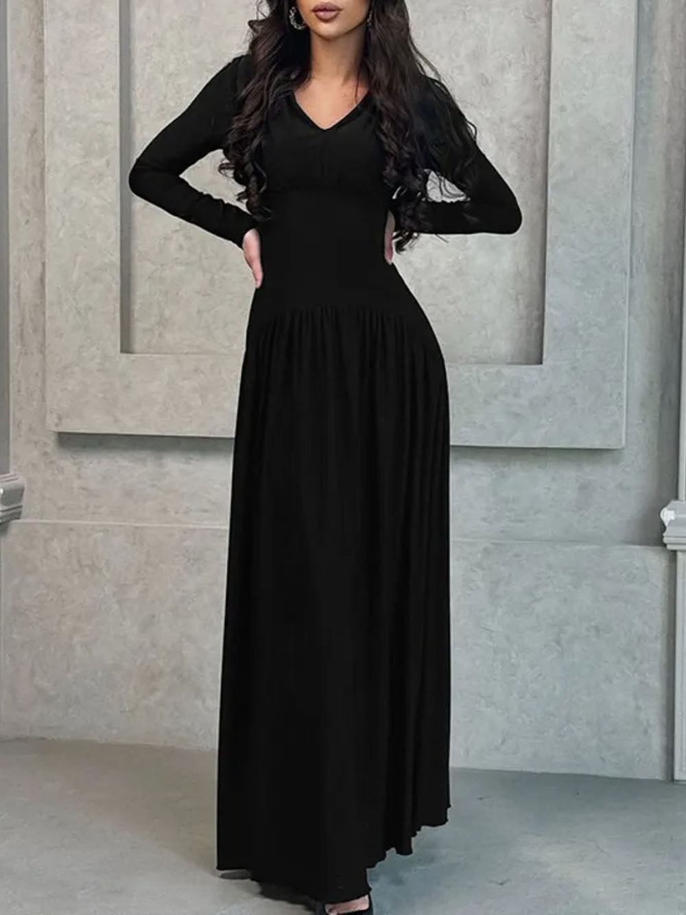 Daniela Long Sleeve Maxi Dress - Fashion Pov