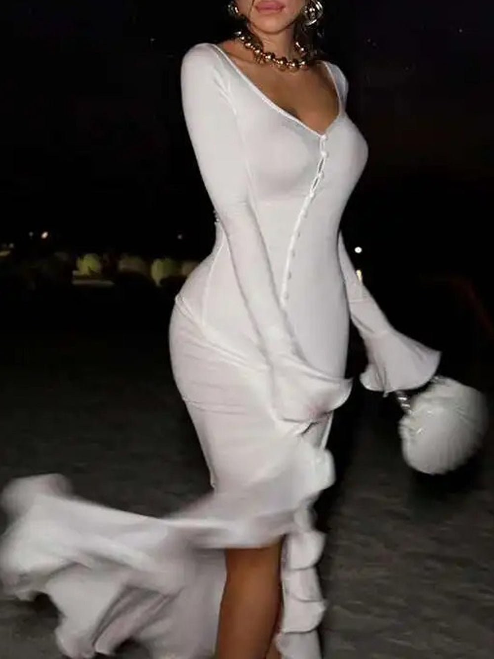 Delaney Sleeve Maxi Dress - Fashion Pov