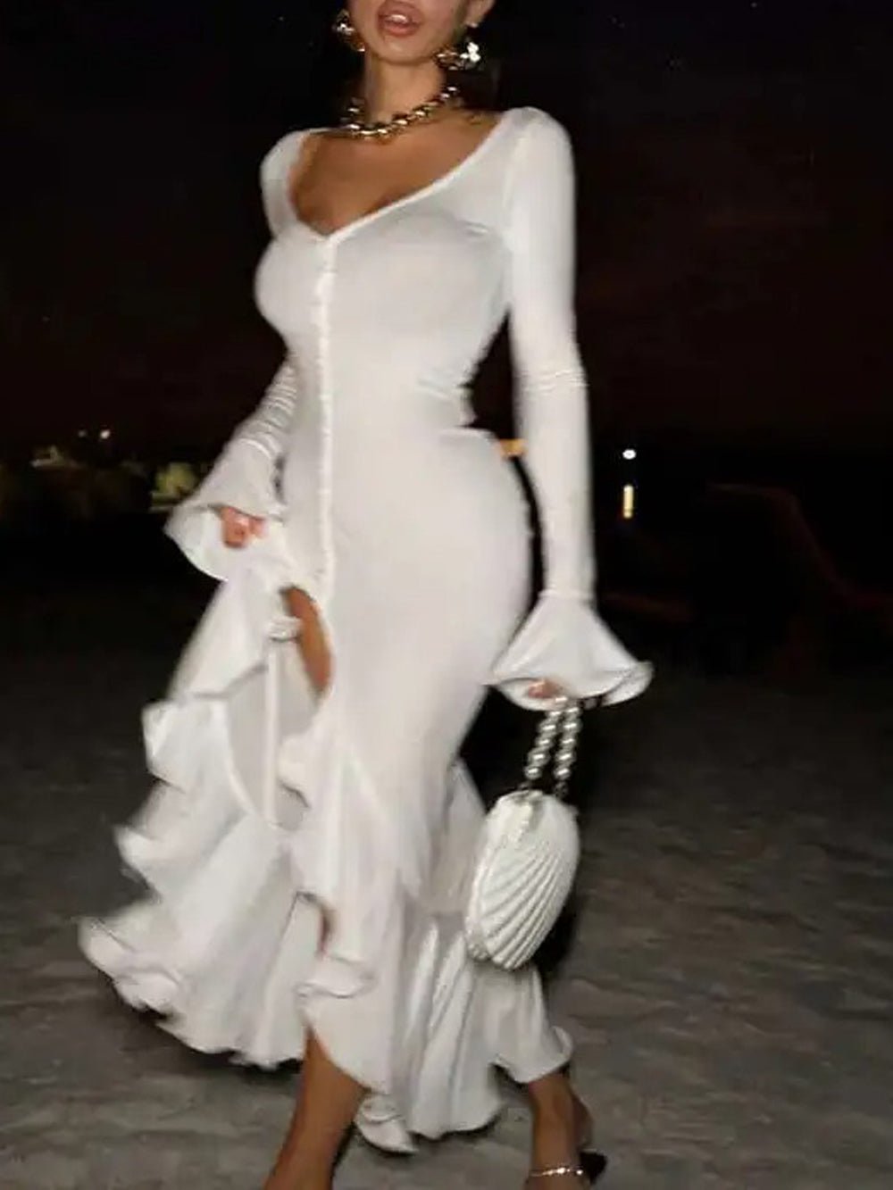 Delaney Sleeve Maxi Dress - Fashion Pov