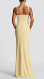 Elena Draped Slit Maxi Dress - Fashion Pov