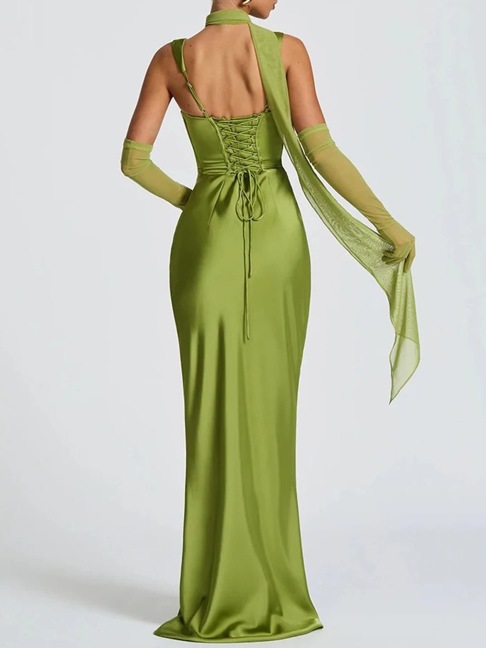 Elena Ruched Square - Neck Maxi Dress - Fashion Pov