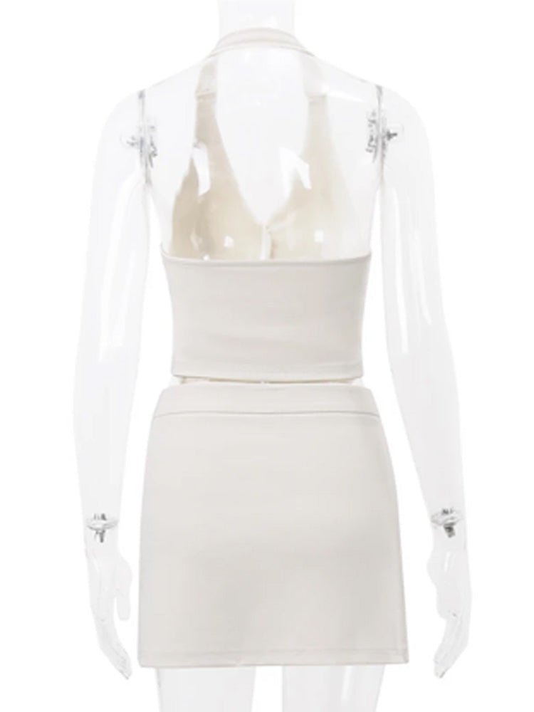 Elena Sleek V - Neck Mini Set - Fashion Pov