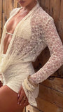 Elise Lace Drape Three Piece - Fashion Pov