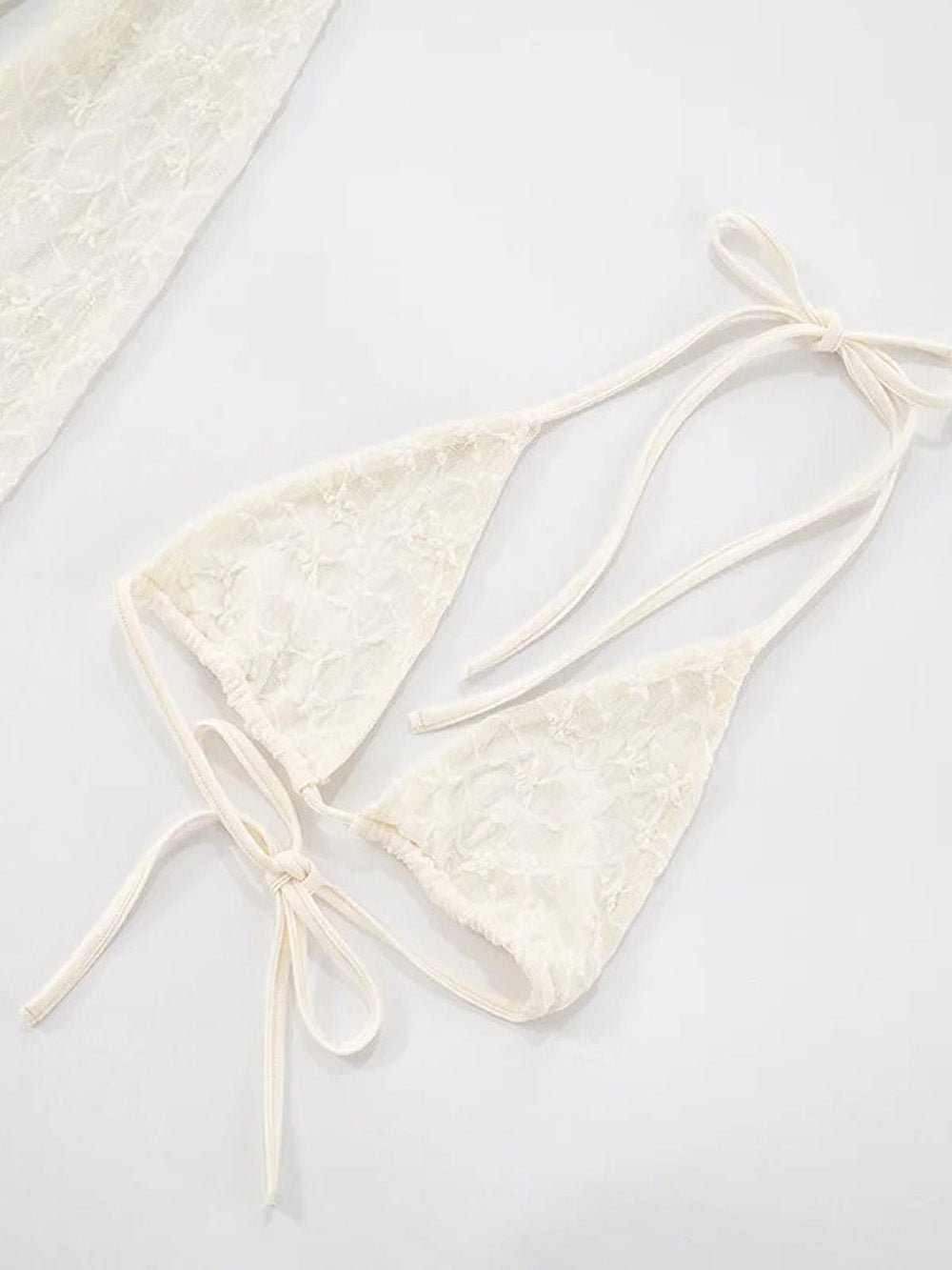 Elise Lace Drape Three Piece - Fashion Pov