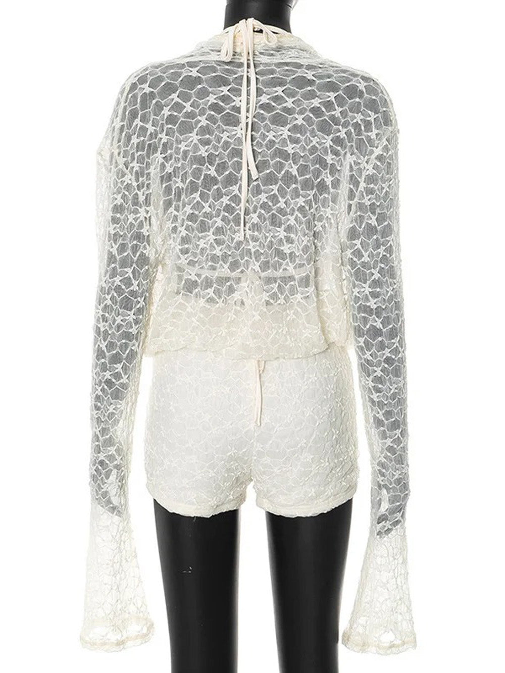 Elise Lace Drape Three Piece - Fashion Pov