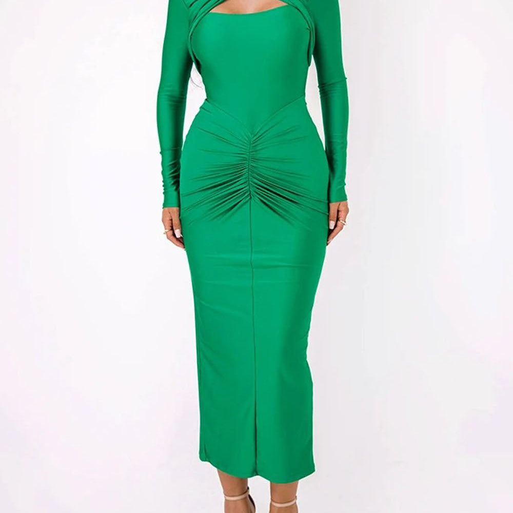 Emerson Hollow Out Long Sleeve Maxi Dress - Fashion Pov