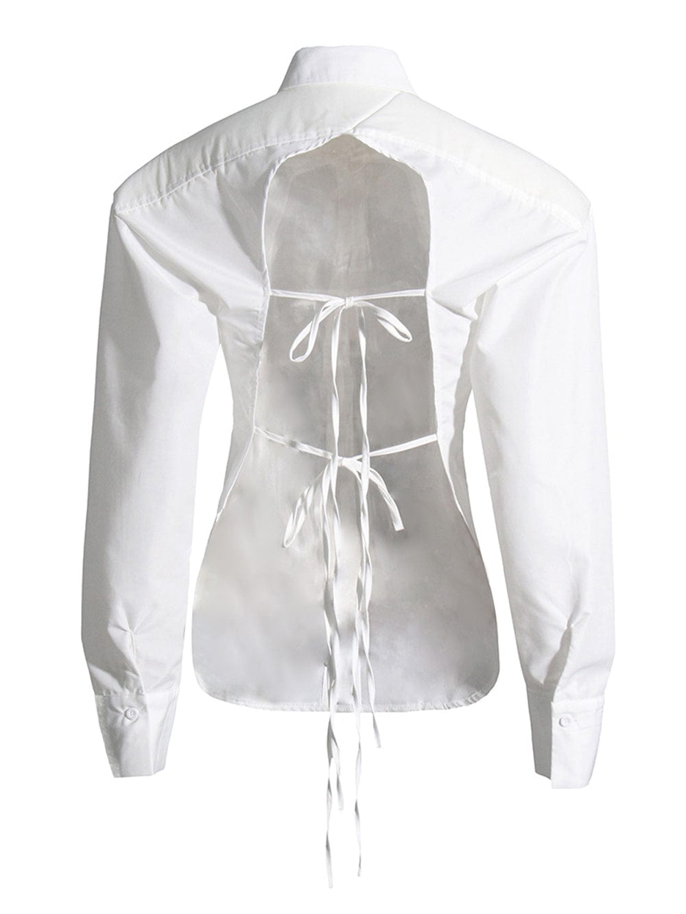 Emmily Backless Single Breasted Chic Blouse - Fashion Pov