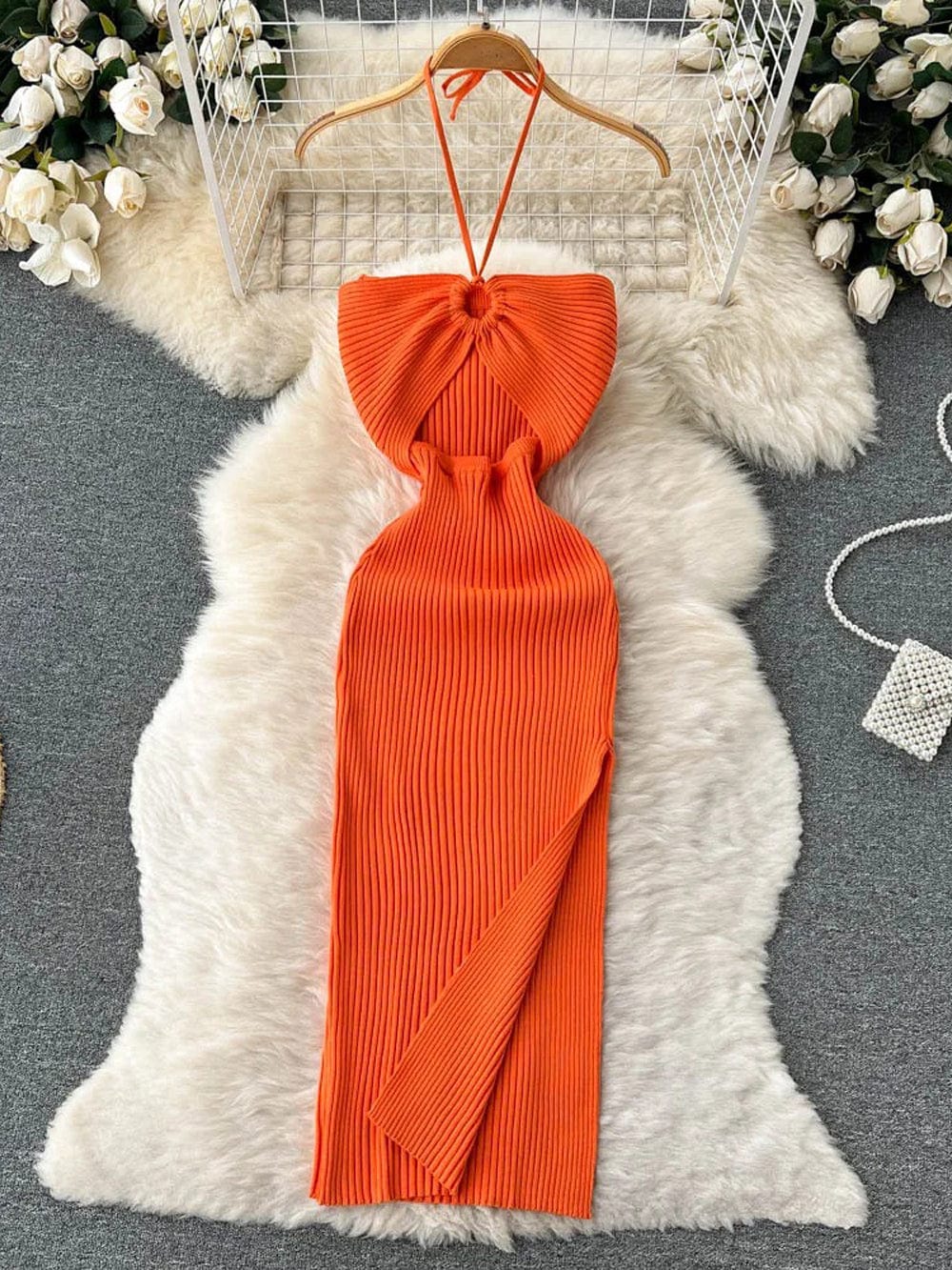 Evie Bodycon Knitted Midi Dress - Fashion Pov