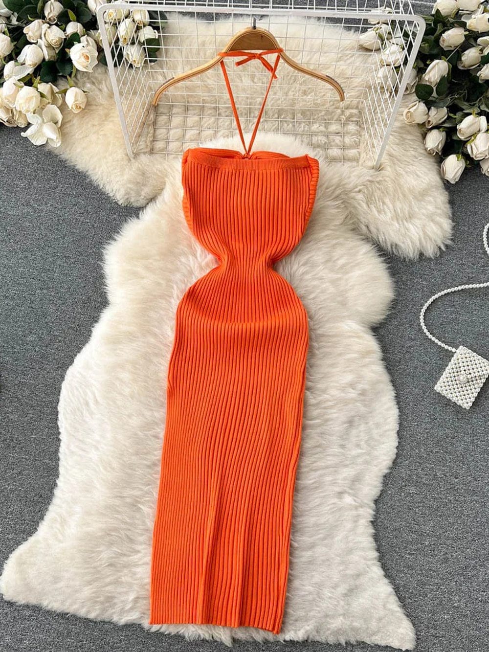 Evie Bodycon Knitted Midi Dress - Fashion Pov