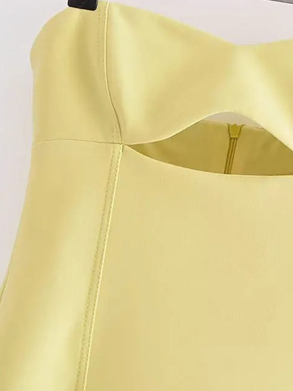 Freya Strapless Hollow Out Mini Dress - Fashion Pov