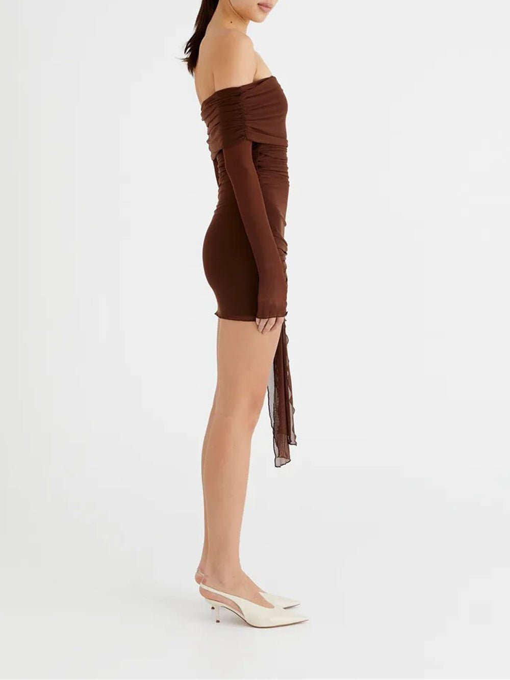 Gemma Off Shoulder Backless Mini Dress - Fashion Pov