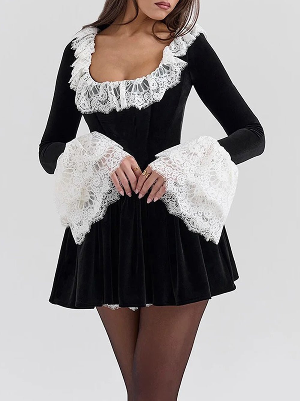 Genevieve Long Sleeve Mini Dress - Fashion Pov