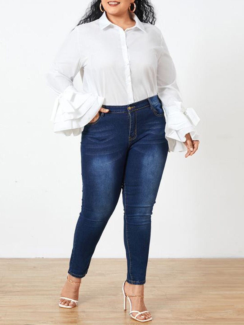 Isabella Buttoned Solid Casual Tunic Top - Fashion Pov