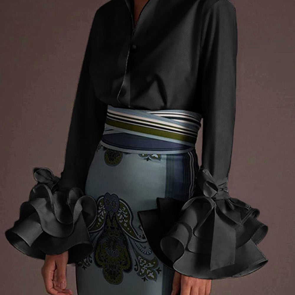 Isabella Buttoned Solid Casual Tunic Top - Fashion Pov